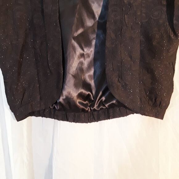 Forever 21 Black Crop BlazerJacket Embellished Small Petite - Picture 5 of 6